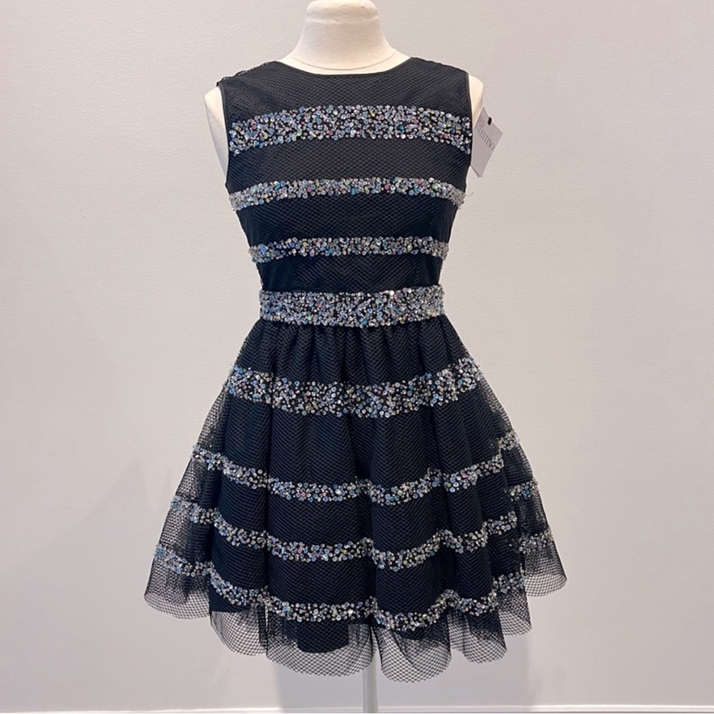 NWT Red Valentino Tulle & Sequin Cocktail Dress Size 2